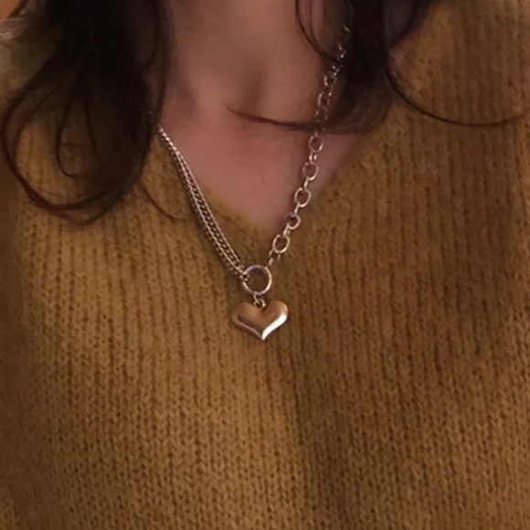 Jewelry - ⚡️Insta sterling silver heart chain necklace